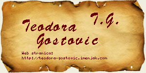 Teodora Gostović vizit kartica